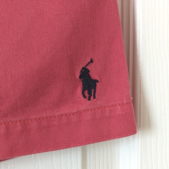 Ralph Lauren Sport Y2K Vintage Mid Rise Relaxed Fit Twill Shorts Faded Red 4 - Picture 8 of 10